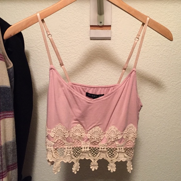 Blush pink crop top