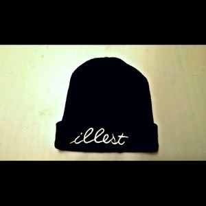Illest Black Ribbed Beanie