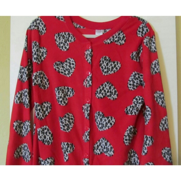 **Sold** Footed Pajamas With Hearts - Picture 4 of 4