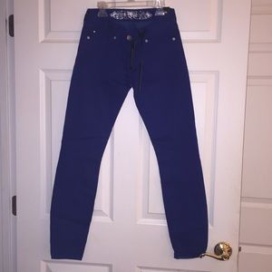 Express Colored Blue Jeans