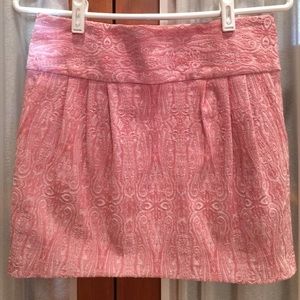 Pink Pleated Mini Skirt