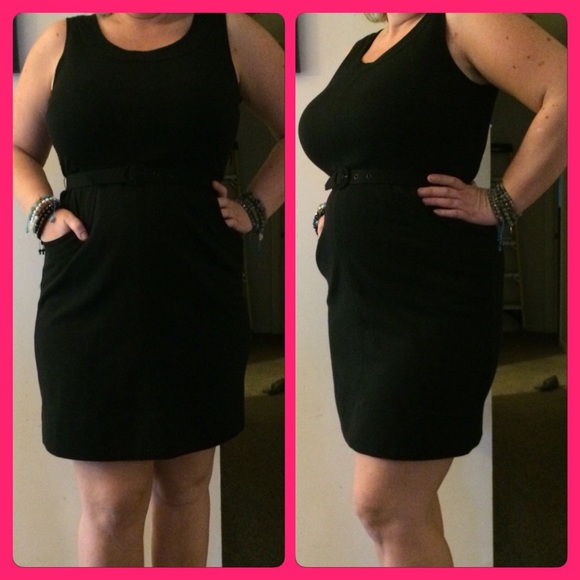 London Times LBD w Belt & Pockets