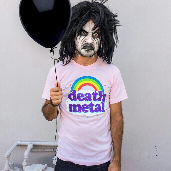 Pastel Pink Death Metal Rainbow Shirt
