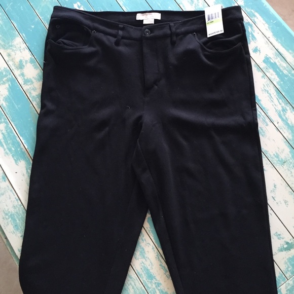 Michael / Michael Kors black knit pant