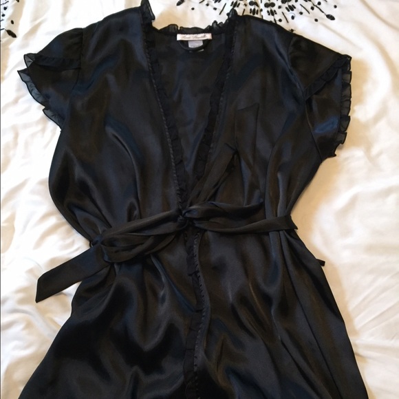 Silky black robe
