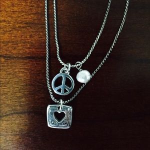 Brighton Layered Love & Peace Necklace