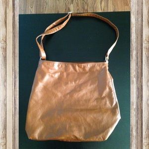 H&M oversized brown cross body satchel bag