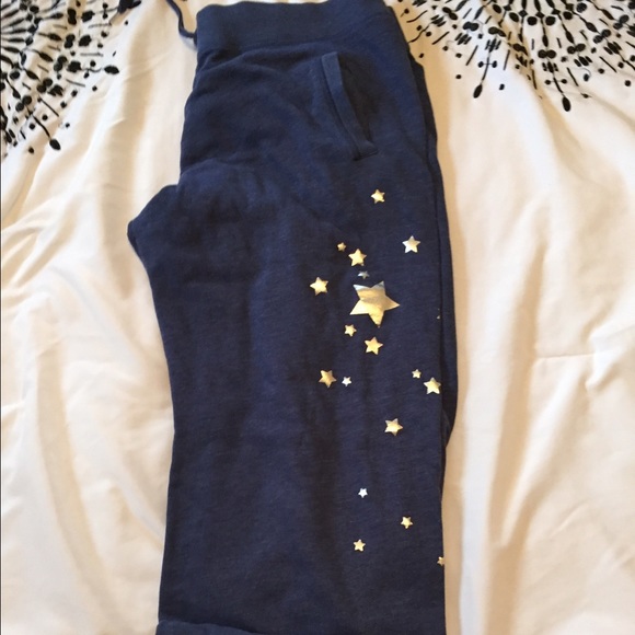 VS blue sweats with gold stars
