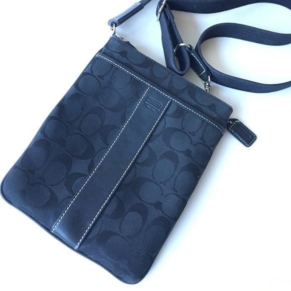 COACH black crossbody flat bag / purse