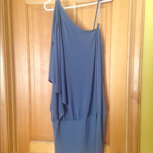 Slate Grey one shoulder dress - Picture 1 of 3