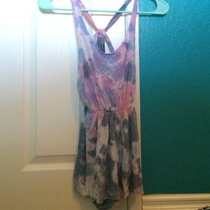 Boohoo tie dye romper