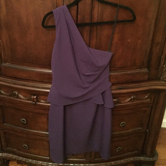 Plum one shoulder dress!