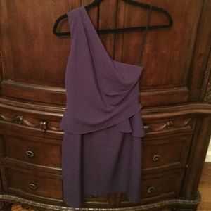 Plum one shoulder dress!