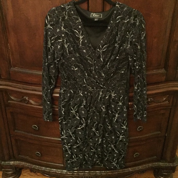 Black and silver floral dress!