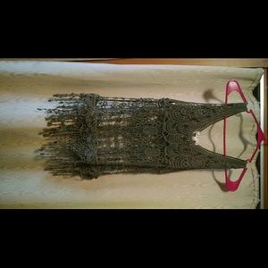 Olive Green cut-out autumn tank top