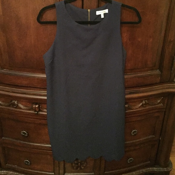 Navy blue short dress; rounded bottom edge! - Picture 1 of 1