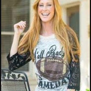 Southern Grace Burn Out Raglan Tshirt