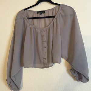 Chiffon crop top.
