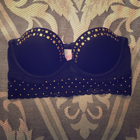 VS Pink Strapless Corset Bra