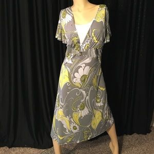 Grey and yellow dress. Size 20 women's