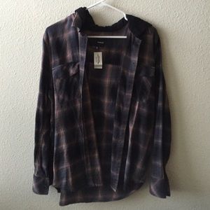 Hurley flannel with hood