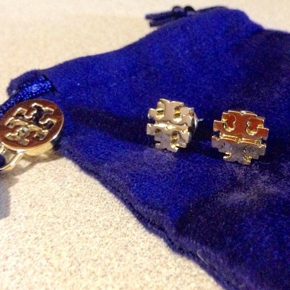 Authentic Tory Burch 16K Gold Plated Earrings