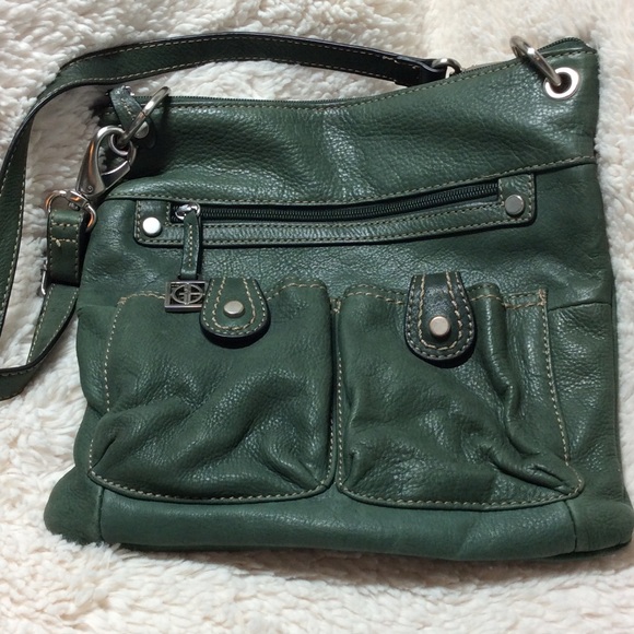 Giani Bernini Handbags - Dark Green Leather Crossbody