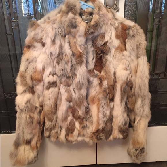 XS Guess Rabbit Fur Jacket