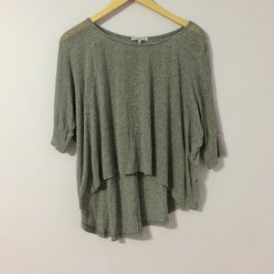 CROPPED GRAY T-SHIRT