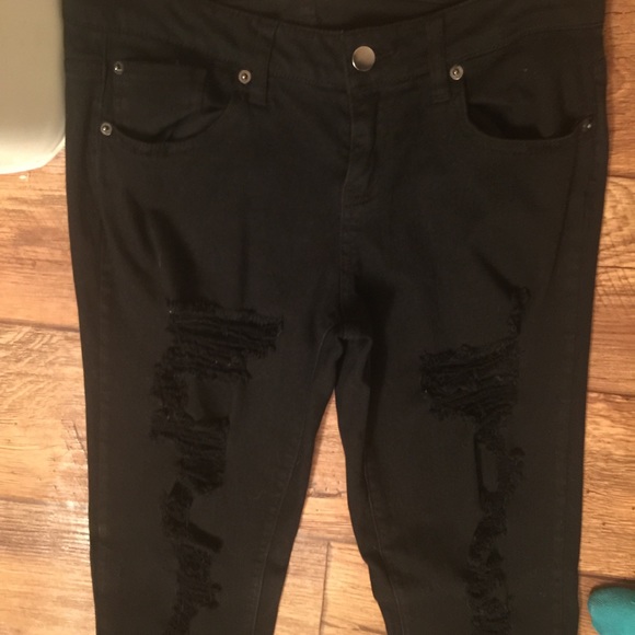 Ripped black jeans!