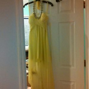 Yellow cocktail dress