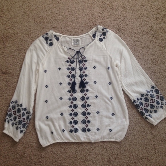 Long sleeve bohemian blouse