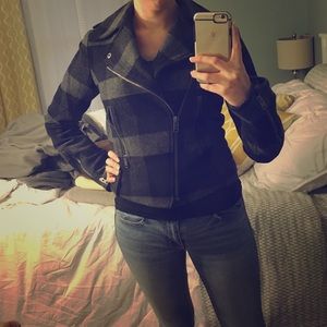 American Eagle Outfitters Wool Moto Jacket