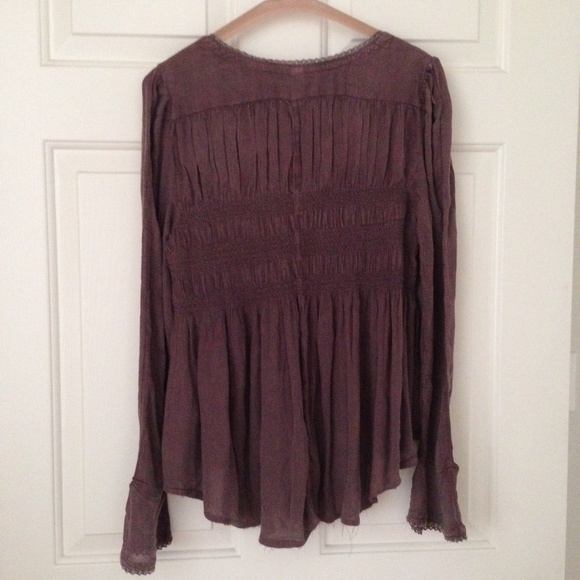 Free People Blue Bird Smocked Top - Picture 4 of 4