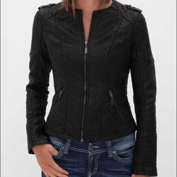 NWT NEW!!! BUCKLE - Blanc Noir Collarless Jacket
