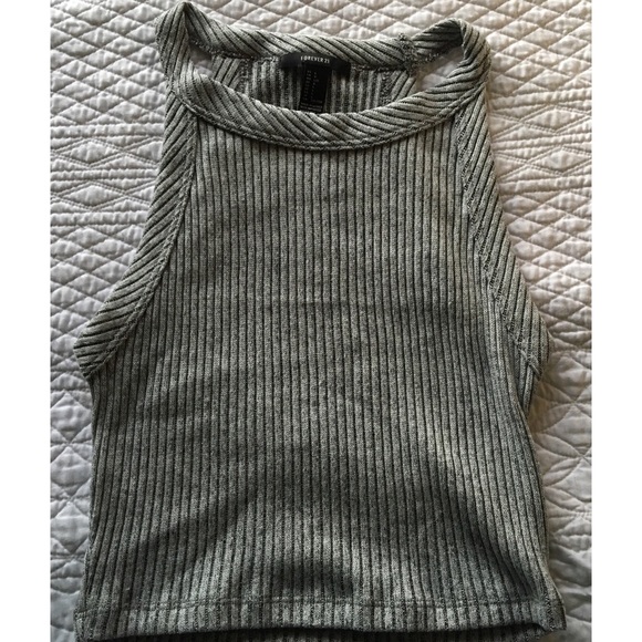 Gray crop top sweater - Picture 2 of 4