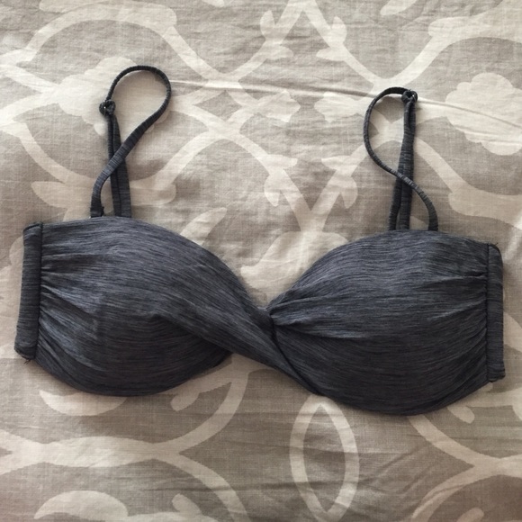 H&M convertible bikini top in grey