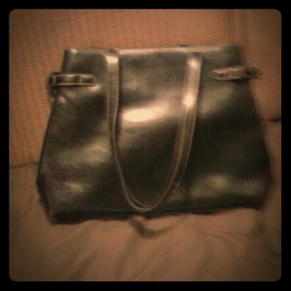 Classic black leather purse