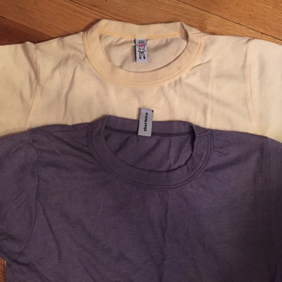 2 basic colored crew neck tees - Picture 2 of 2
