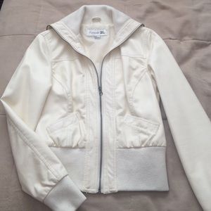 Forever 21. Cream pleather Jacket!