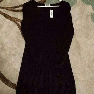 Deep plum sweater dress