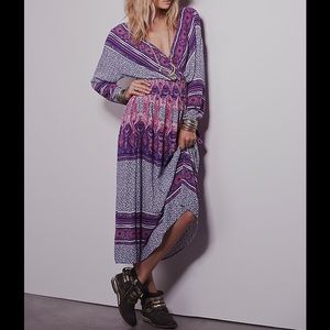 Free People She's a Lady Printed Dress
