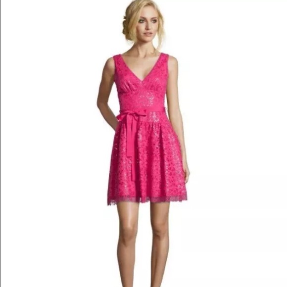 BCBG Maxazria KATARINA prink sequin dress formal 4