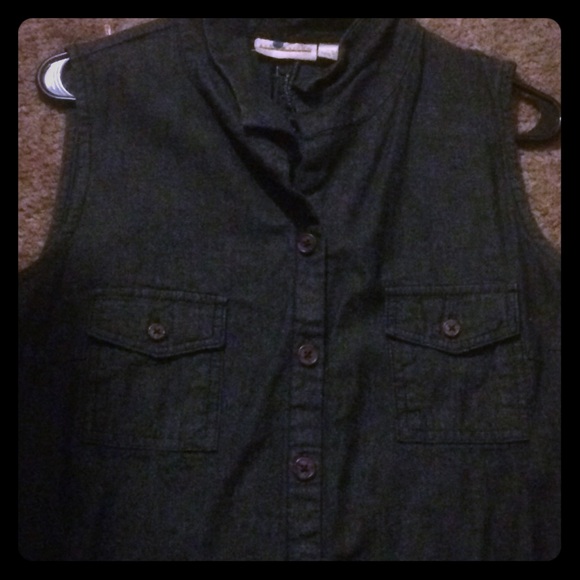 Dark Blue Denim Button Up Dress
