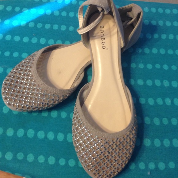 Bamboo ankle strap flats