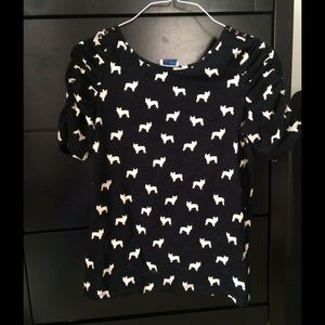 Anthropologie French bulldog top