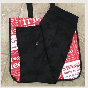 Lululemon Camo Run Inspire Crops Size 8