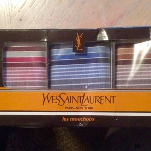 YSL 3 pack handkerchief set brand new in box