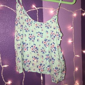 Floral hollister crop top