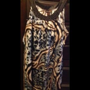 Jewel neck swing dress